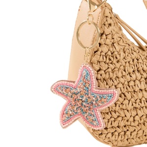 Porte-clés unique avec breloques en perles de rocaille brodées – Cadeau moderne et élégant – Accessoire de porte-clés perlé - Product Image 5