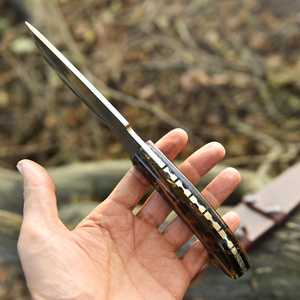 Couteaux tactiques de survie pour la chasse et le camping, qualité supérieure, directement de l'usine UA Supplies, acier au carbone ultra-affûté, pointe clip, Pine Cone - Product Image 5