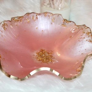 Bol rond en résine de luxe fait main avec motif décoratif, design personnalisable et adapté aux aliments, idéal pour la maison, les mariages et la décoration de cadeaux - Prix à partir de - Product Image 2