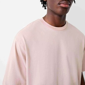 Wholesale Casual Dry Fit Men's T-Shirts Cotton Breathable <b>Plain</b> Blank Premium Tee Shirt <b>Pink</b> Color - Product Image 2
