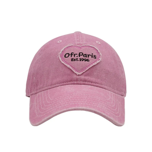 Gorra de Béisbol Rosa WORK N SHINE SPORTS WEAR con Lazo Bordado en el Panel Frontal, Ajustable en la Parte Trasera, Diseño de 6 Paneles, 100% Algodón, Estilo Hip Hop para Adultos - Product Image 1