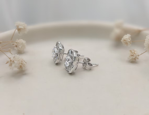 Pendientes de Diamantes de Laboratorio en Oro Sólido de 14K con Certificación IGI, Diseño Ondulado, Regalo de Lujo para Mujeres y Chicas - Product Image 2