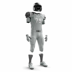 Camiseta de Fútbol Americano Personalizable 79 Gris, Cuello en V, Manga Corta, Poliéster que Absorbe la Humedad, Uniforme Deportivo para Hombre - Product Image 3