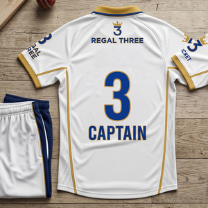 เสื้อคริกเก็ต Regal Three 27 สีส้ม สำหรับผู้ใหญ่ แบบยูนิเซ็กซ์ ระบายอากาศได้ดี ผลิตจากโพลีเอสเตอร์ เสื้อกีฬา ชุดกีฬา เสื้อพิมพ์ลายสำหรับเล่นกีฬา ยูนิเซ็กซ์ - Product Image 4