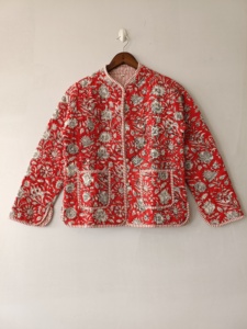 Cotton Handmade Reversible <b>Light</b> <b>Weight</b> Quilted Short <b>Jacket</b>,WomenWear New Style Coat,Partywear - Product Image 1