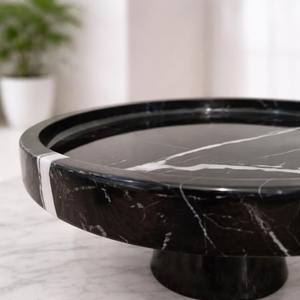 Base para Pastel Minimalista de Mármol Negro, Perfecta para Decoración del Hogar, Eventos y Exhibición Elegante en Mesa, Venta al por Mayor desde India - Product Image 3