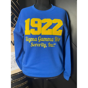 Sigma Gamma rho 1922 thêu các bản vá lỗi chữ mô hình rắn Chenille áo thun áo cho mùa đông đồng bằng nhuộm kỹ thuật - Product Image 1