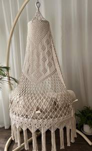 Fauteuil suspendu en macramé fait main, chaise suspendue bohème pour salon, chambre et intérieurs élégants - Product Image 2