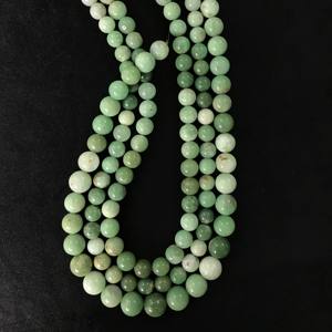 Cuentas Lisas de Crisoprasa 100% Naturales, Certificadas por IGI, Grado AA, de 10mm-14.5mm, Color Verde Piedra, Gema Vivaaz, Joyería Jaipur - Product Image 6