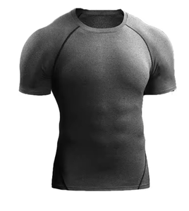 <b>Compression</b> Rash Guard MMA BJJ Workout <b>for</b> Adults Unisex Spandex/Cotton Full Sleeve Garment Dyed UPF50+ Quick Dry 220g - Product Image 2