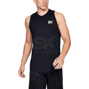 Camisetas sin mangas lisas de talla personalizada más populares para adultos, camisetas sin mangas lisas con cuello redondo de nuevo estilo hechas a medida. - Product Image 4
