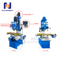 Fraiseuse manuelle MINI ZX50C à 3 axes avec affichage numérique (DRO) et alimentation automatique des axes X/Y pour perçage et fraisage