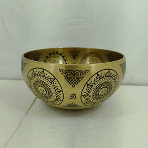 ชามทองเหลืองลายดำพร้อมไม้ตีสำหรับการทำสมาธิ - Product Image 6