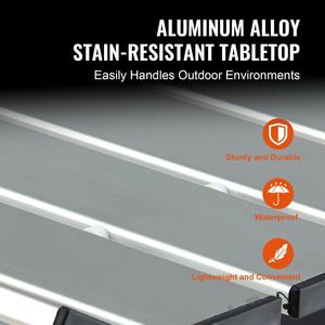 Ultra Lightweight Aluminum <b>Folding</b> Camping <b>Table</b> Portable Outdoor Side <b>Tables</b> Compact Work <b>Table</b> with Carry Bag - Product Image 4