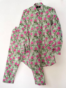 Ensemble de vêtements en coton pour homme, style chinois, anti-plis, inspiré des tenues traditionnelles, haut et short à taille élastique, tenue décontractée, OEM - Product Image 2