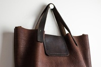 Tas Tote wanita kulit warna polos kualitas tinggi buatan tangan dengan produk OEM & FBA kapasitas tinggi modis