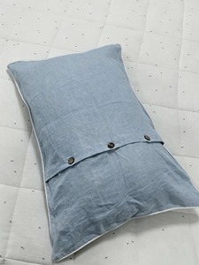 Fundas de Almohada de Alta Calidad Personalizadas de Fábrica, 100% Lino Puro Tejido, Color Sólido, Lavables - Product Image 1