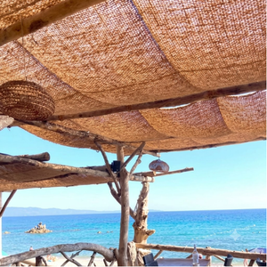 Vela de Sombra de Fibra de Coco Tejida Natural de 4-5 mm de Grosor, Cubierta Ecológica para Protección Solar para Patio Exterior, Playa y Camping - Product Image 1