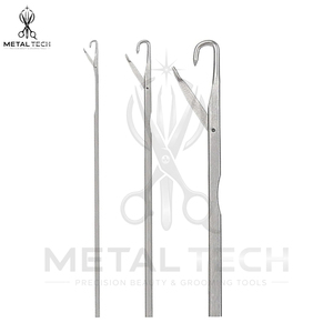 Stainless Steel Hair Extension Latch Hook Loop Threader Pulling Needle Tool Silver Black Gold Micro Ring Salon Equipment - Product Image 2