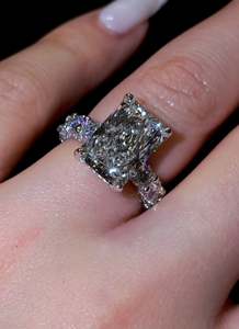 High Quality Radiant Cut Lab Diamond <b>Ring</b> IGI Certified Laboratory Grown Diamond <b>Ring</b> 14K 18K Gold Luxury Anniversary Gift - Product Image 2