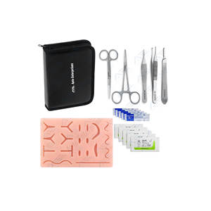 Almohadilla de sutura para heridas precortada mejorada, instrumentos quirúrgicos dentales, almohadilla de práctica de sutura, Kit de piel de silicona de tres capas - Product Image 1