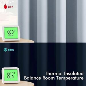 Tende Oscuranti Termoisolanti Azzurro Chiaro da 63 Pollici, 2 Pannelli, per Camera da Letto e Soggiorno - Product Image 4