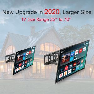 Support TV à double pendule avec base large, inclinable, pour téléviseurs jusqu'à 70 pouces, inclinaison 10°, modèle TMDS 101, capacité 50 kg, dimensions 600*400 mm, réglage supérieur et inférieur de 10 à 10 degrés. - Product Image 4