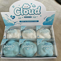 Jouet Squishy Nuage Croustillant 10CM à Rebond Lent avec Son Grincant, Jouet Sensoriel Anti-Stress