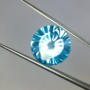 Natural Loupe Clean Blue Topaz Laser Cut AAA Quality Luster Perfect Polishing Available <b>Cheap</b> Price 16mm 16.41 Cts Third Party - Product Image 1