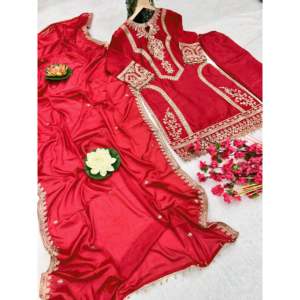 Hermoso conjunto de Dupatta superior y elegante para mujer para fiestas - Product Image 6