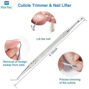 Premium Stainless Steel Manicure Tools 2-Piece Set, Gel Nail Polish Remove Tool & Cuticle Pusher, Cuticle <b>Trimmer</b> & Nail Lifter - Product Image 5