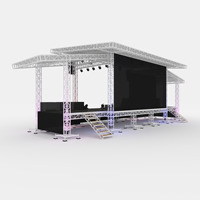 Structure de scène portable en aluminium pour les performances d'ensembles de petite taille et la location d'événements, système de support robuste pour l'éclairage et l'audio