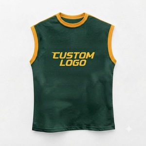 mens fitness muscle tee green black sleeveless gym tank top athletic apparel activewear <b>running</b> <b>singlet</b> bodybuilding sportswear - Product Image 3