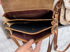 Bolso de Hombro Cruzado de Piel de Vacuno Auténtica con Pelo, Elegante y de Moda, Superventas para Mujer - Product Image 6