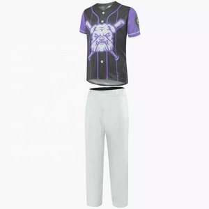 Uniforme de baseball pour homme, manches courtes, col en V, jersey blanc, pantalon 100% polyester respirant, coupe régulière, toutes saisons - Product Image 2