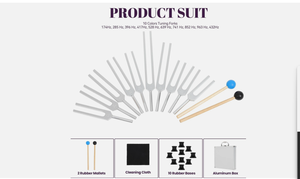 Diapasones de Solfeggio para Sanación, 10 Piezas, Plateados, Sin Peso, Al... - Product Image 6
