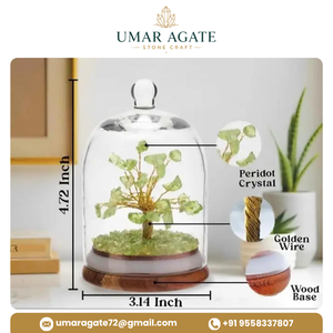 Árbol de Piedras Preciosas de Peridoto Hecho a Mano al por Mayor, Decoración Feng Shui Reiki para la Prosperidad, Envuelto en Alambre, Calidad Premium - Product Image 2