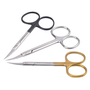 Ciseaux à cuticules professionnels de haute qualité, courbés, en acier inoxydable, pour droitiers/gauchers, ciseaux à ongles, ciseaux de manucure - Product Image 1