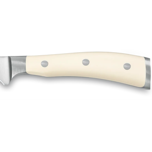 Cuchillos profesionales para deshuesar de 5 pulgadas, de acero inoxidable, con hoja curva afilada y mango ergonómico de triple remache en color blanco marfil, para carne. - Product Image 3