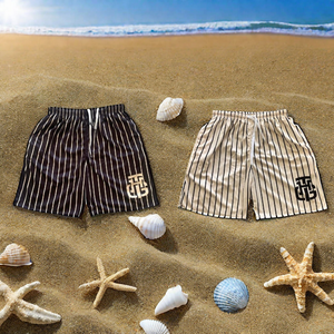 High Street Unisex <b>White</b> Baby Blue Reversible Pinstripe Mesh <b>Shorts</b> 100% Polyester Sublimation All Sizes Colors OEM Service - Product Image 5