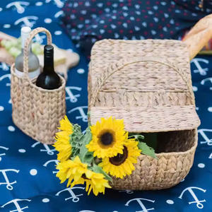 Woven Seagrass <b>Square</b> Storage <b>Basket</b> Eco-Friendly Handmade Towel & Clothing Organizer 6-10L Capacity for Living Room Kitchen Use - Product Image 5