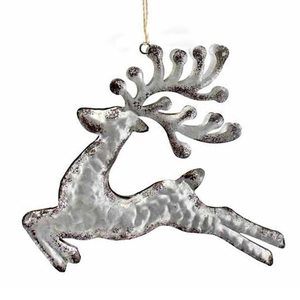 Adorno Navideño Colgante para Árbol de Navidad, en Forma de Reno, de Aluminio Plateado, para Sublimación - Product Image 1