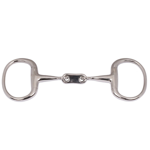 Bocado de equitación tipo French Link Ring de doble articulación Eggbutt en color arcoíris para caballo, con boquilla lisa y personalizable. - Product Image 2