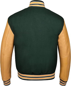 <b>Men's</b> Baseball Jacket Breathable Customized Real Leather Wool Made High Quality Custom Jacket For <b>Men</b> - Product Image 4