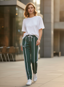 Pantalon de survêtement décontracté en nylon à rayures pour hommes, coupe-vent, style hip-hop streetwear, imperméable, pour le sport et les activités de plein air - Product Image 5