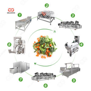 Línea de Procesamiento de Vegetales Congelados con Nitrógeno Líquido de 750 kg para Congelación Comercial de Brócoli y Maíz Dulce - Product Image 2