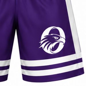 Men Purple Sublimated Ice Hockey <b>Shorts</b> <b>Polyester</b> Striped Athletic Team Sports <b>Shorts</b> Training Game Wear Sports Clothing - Product Image 6