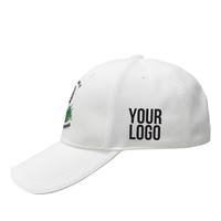 Casquette de golf et de baseball blanche à 6 panneaux, avec logo brodé 3D sur le panneau avant, ajustée, unisexe, décontractée, printemps-été, en coton, avec chaînes
