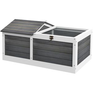Casetta Classica Rettangolare in Legno di Abete per Piccoli Animali, Uso Interno/Esterno - Product Image 1