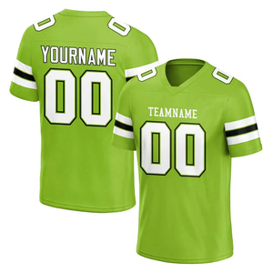 Camisetas de Fútbol Americano Personalizadas, 100% Poliéster, Impresión por Transferencia de Calor, Nombre del Equipo, Manga Corta, Cuello en V, Unisex, Adulto, Todas las Tallas - Product Image 4
